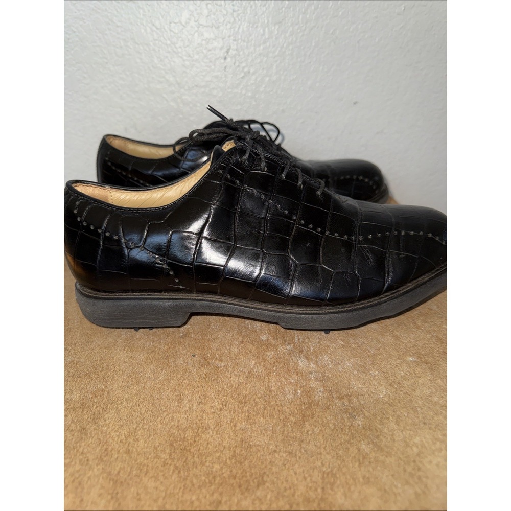 footjoy europa collection Womens Golf Shoes Size 7.5 M Style 99202 Black Leather